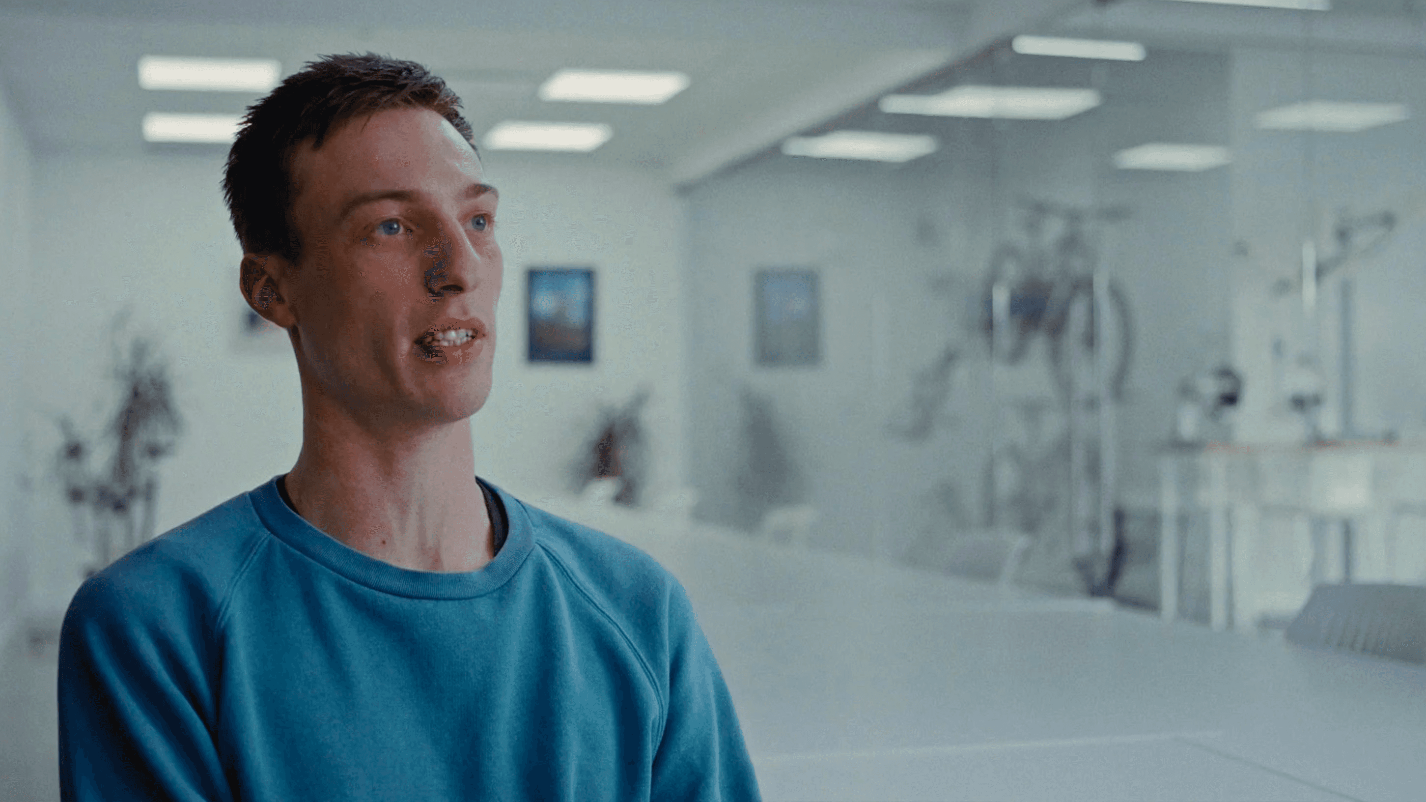 Imagery of an engineer talking about their new technologies