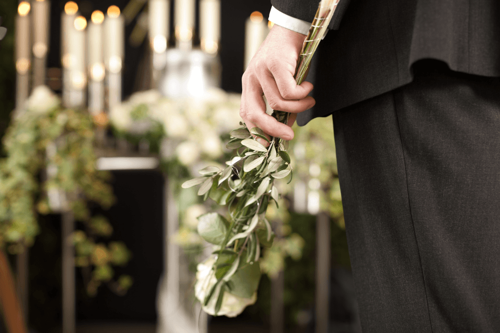 man attended memorial service