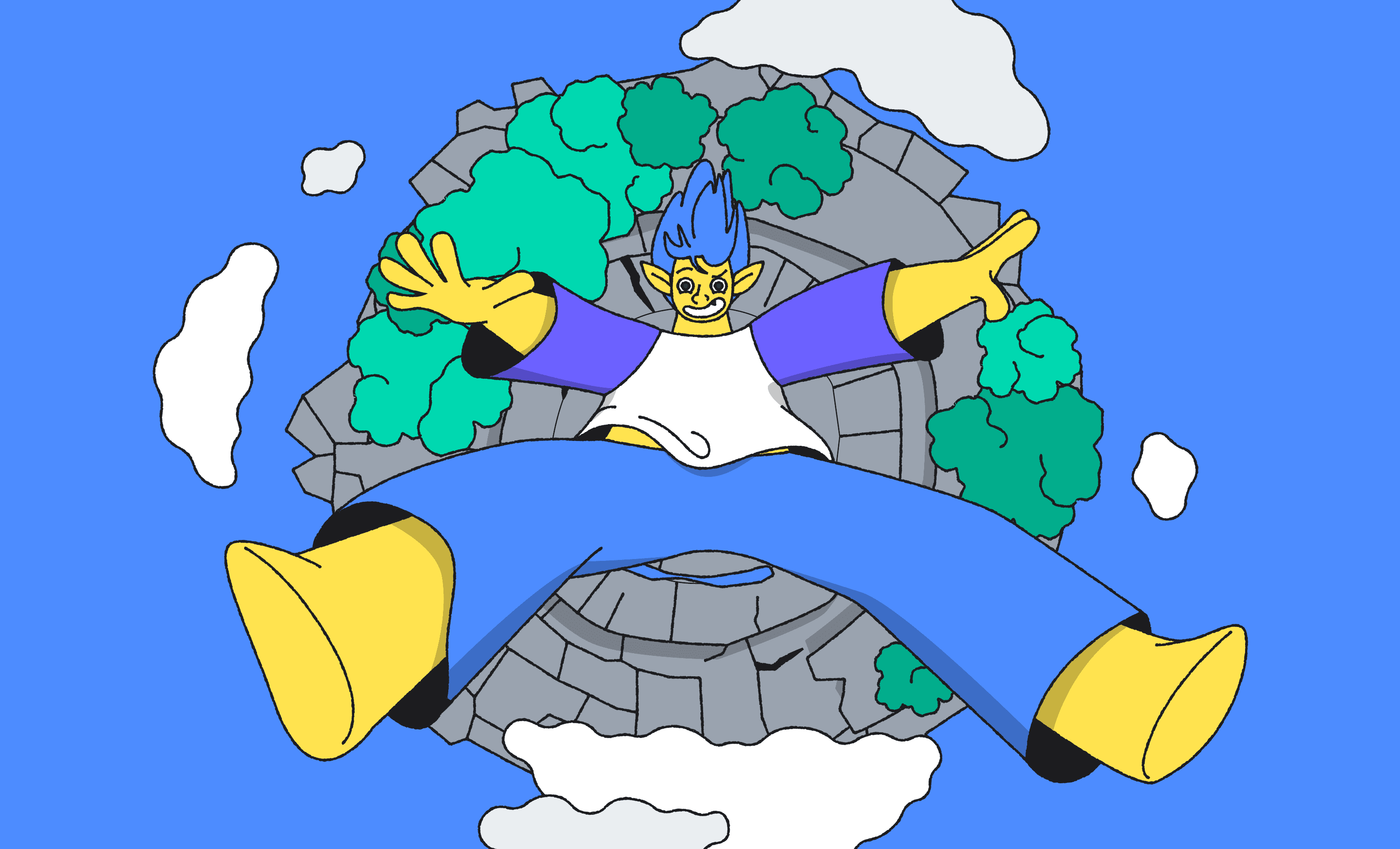 Colorful illustration from the OP.GG brand universe