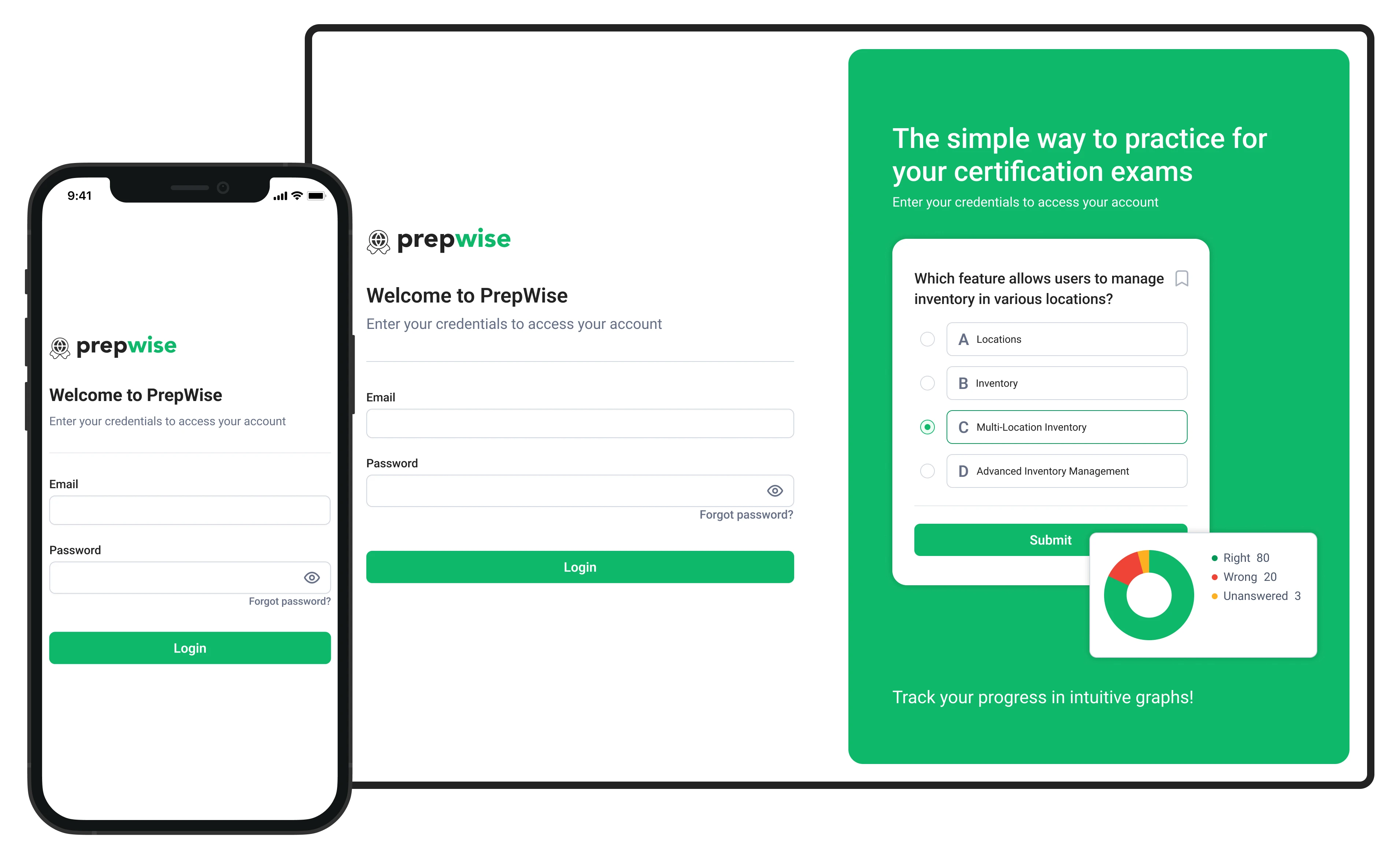 Preview login mobile and desktop