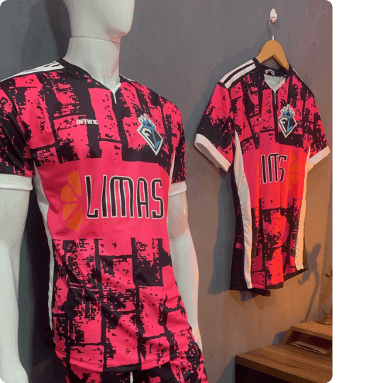 Modelagem Gola Y esportiva profissional aplicada em camiseta sublimada