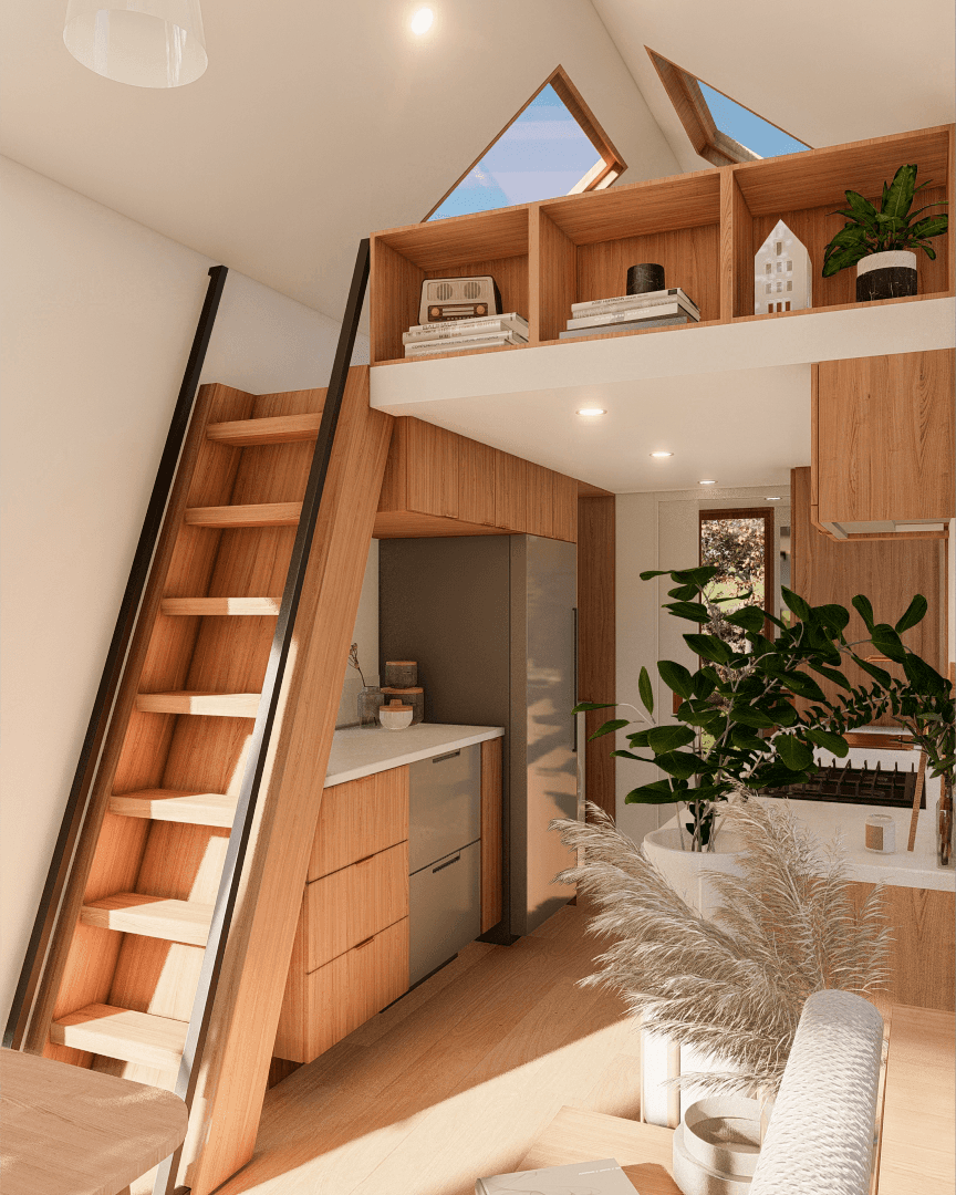 Nordic House 7m/24ft tiny house interior