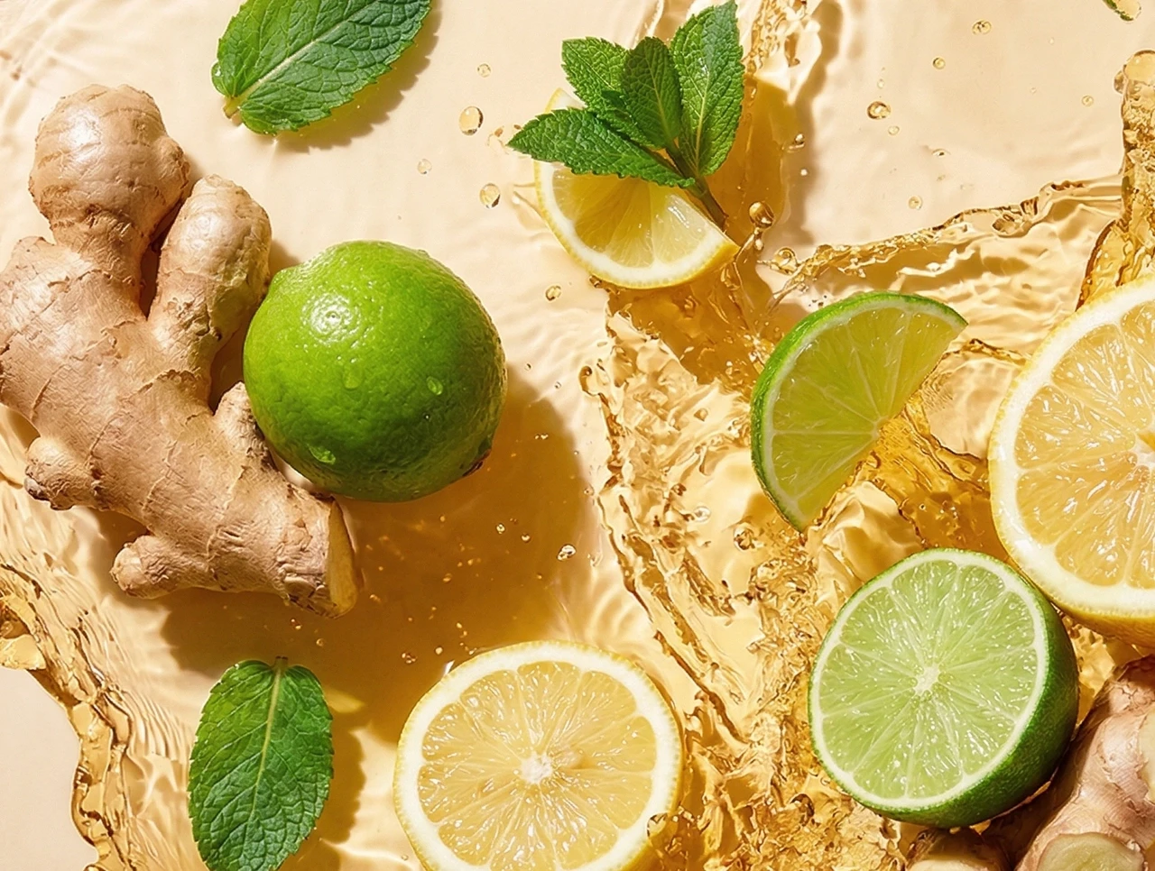 Ingwer Zitrone Limette