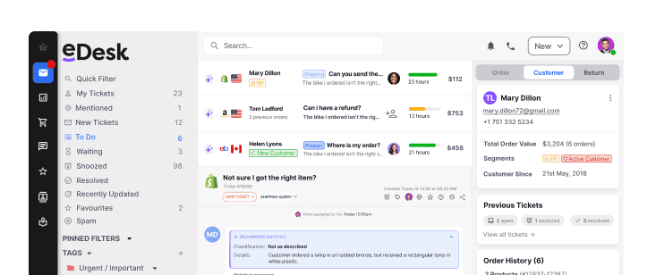 Help desk with marketplace integrations