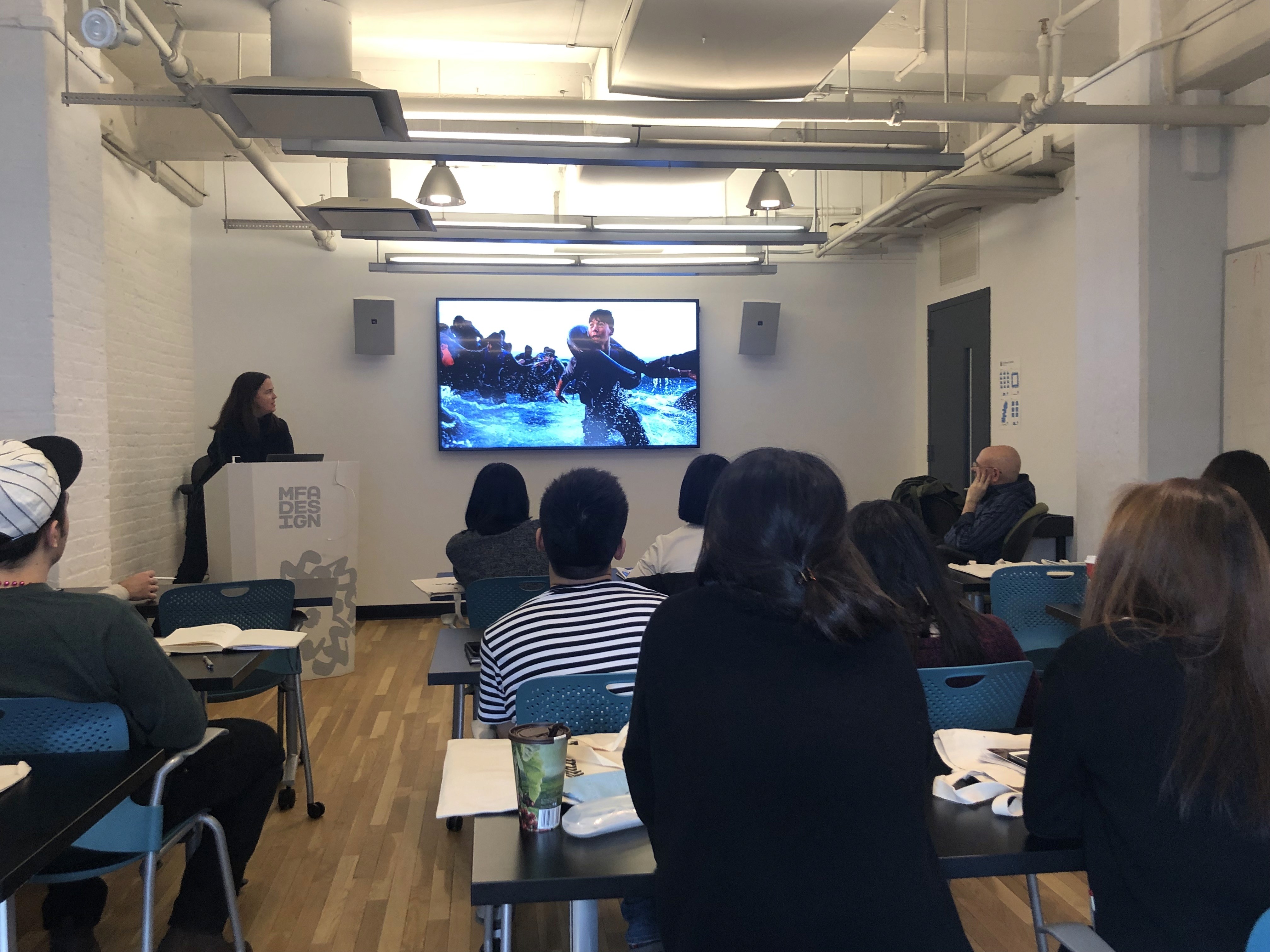 Laura Forde guest lecture , showing slides