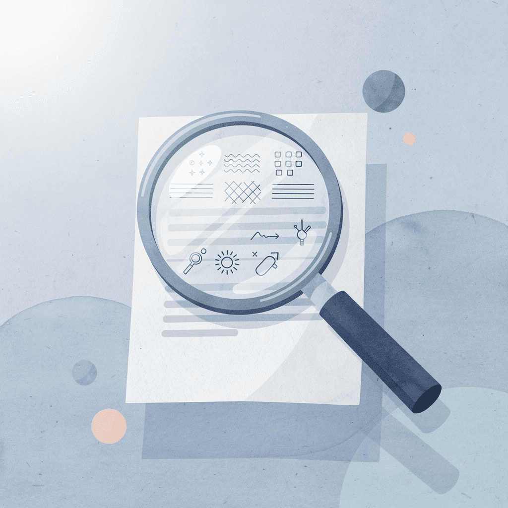 Magnifying glass examining trading data representing detailed comparison analysis