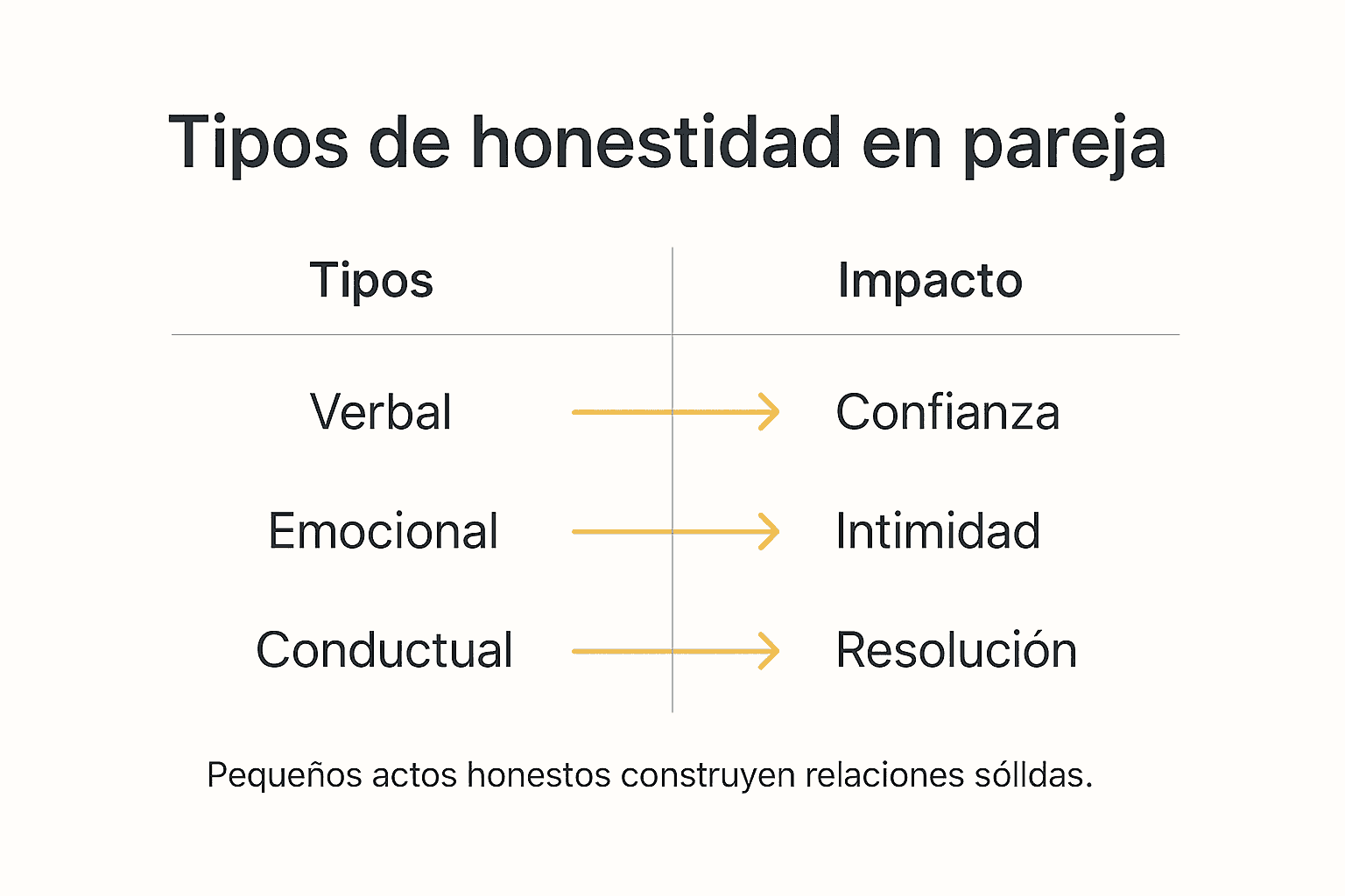 Infografía: diferentes formas de honestidad y cómo impactan en nuestra vida