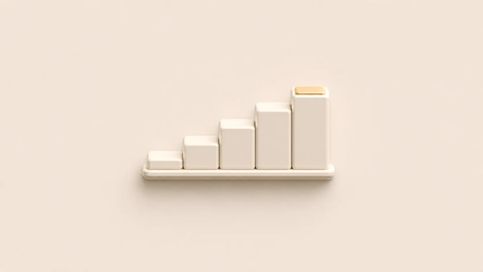 Neumorphic ascending steps on cream canvas representing the comparison and ranking of Morpho curator vaults for institutional allocators in 2026