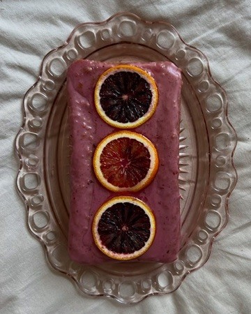 Blood orange almond loaf