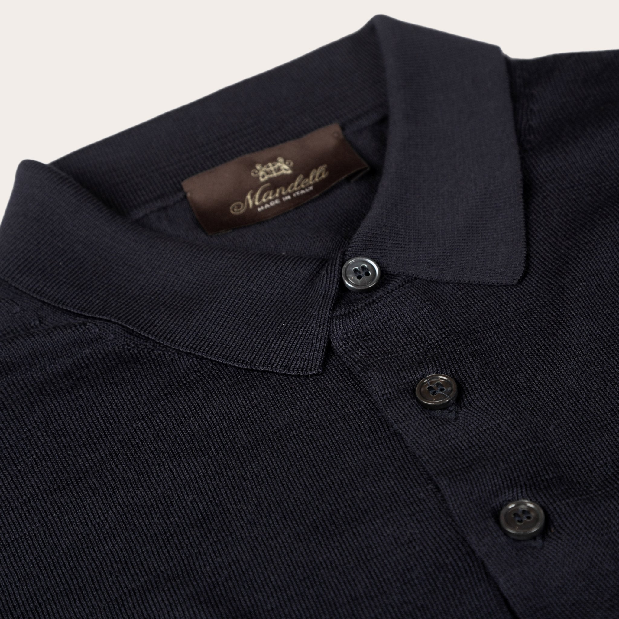 Summer Knitted Polo with buttons - Mandelli UK