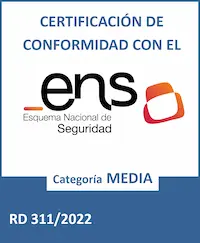 Certificación de Conformidad con el ENS - Esquema Nacional de Seguridad - Categoría Media RD 311/2022