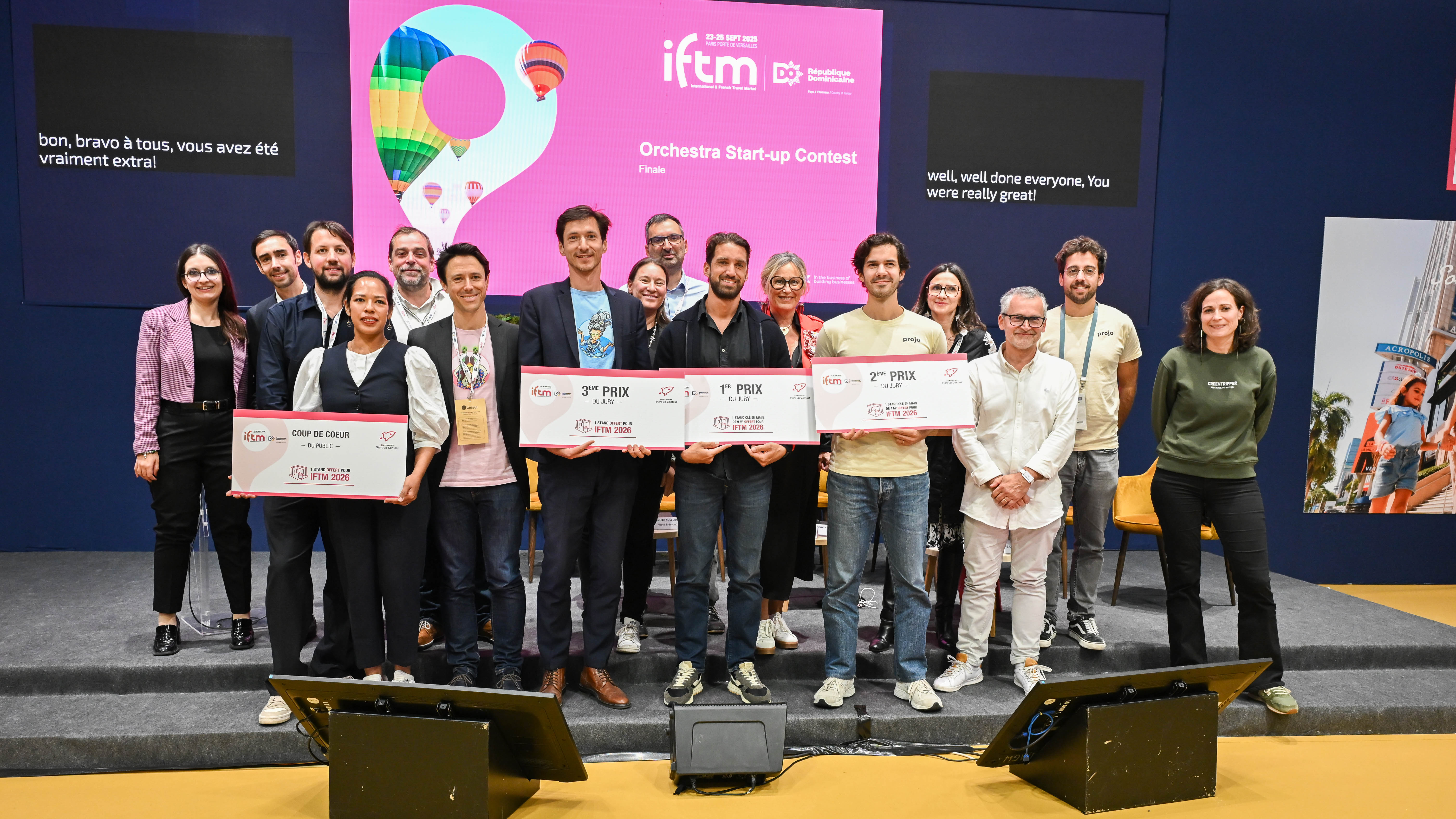 Les lauréats du concours et les membres du jury Orchestra Start-up Contest x IFTM