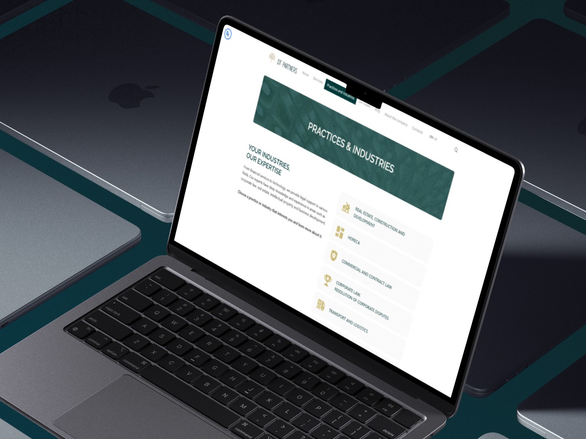 Responsive law firm website design for accessing legal consulting services across devices