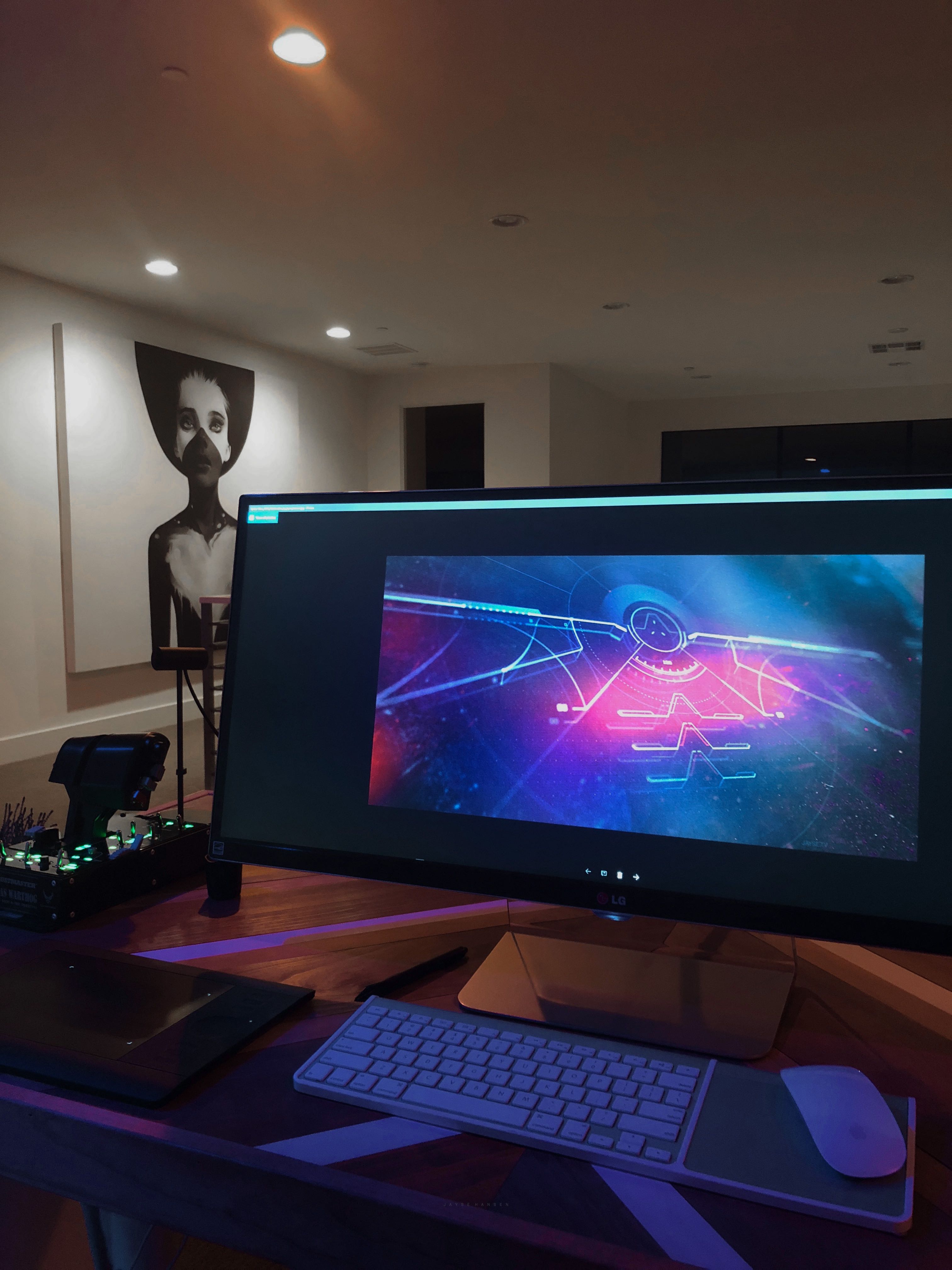Jayse Hansen's office while designing Spider-Man's "Iron Man" Hud