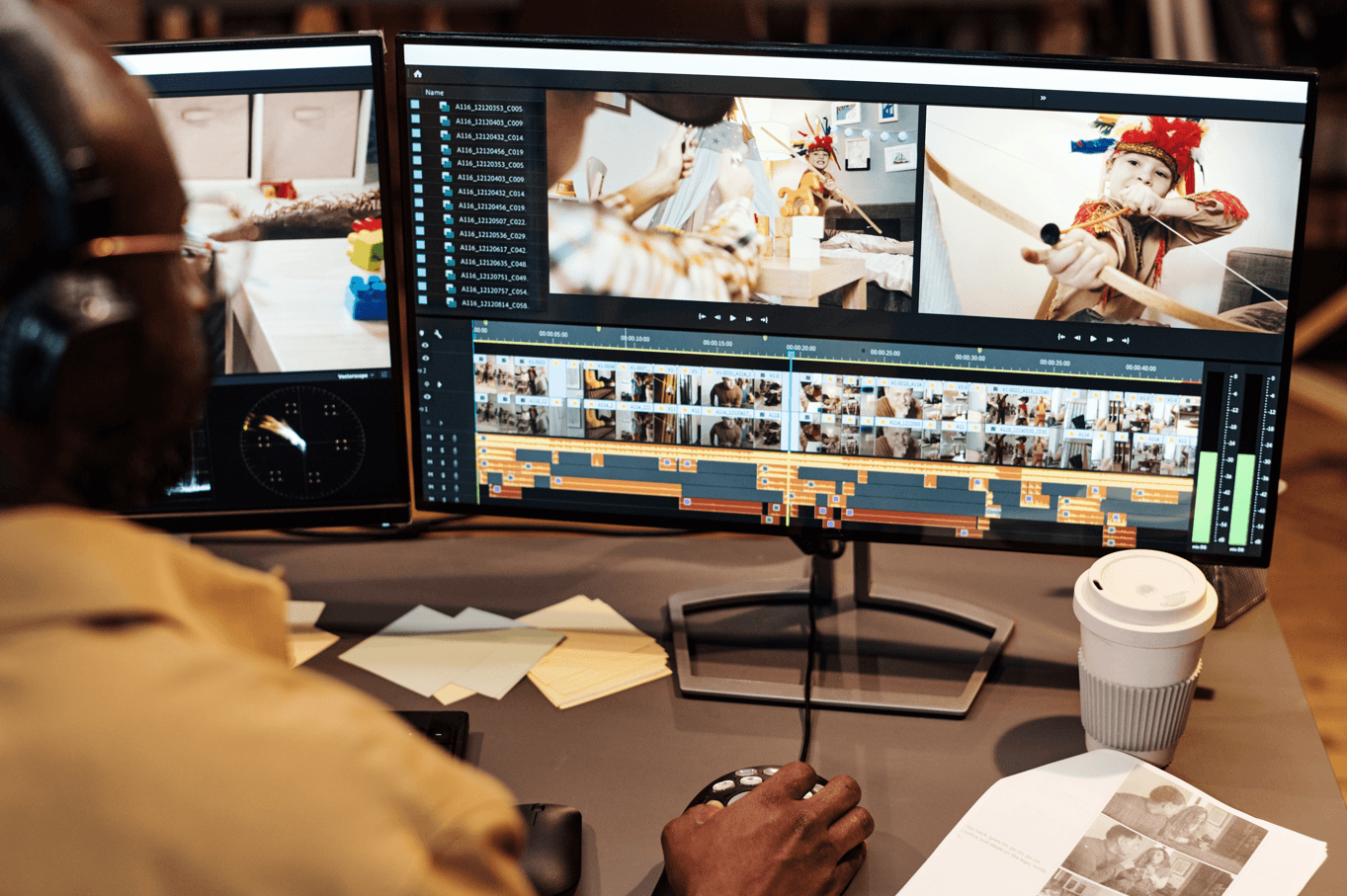 Hands working on a device or document, representing professional results delivered to clients.