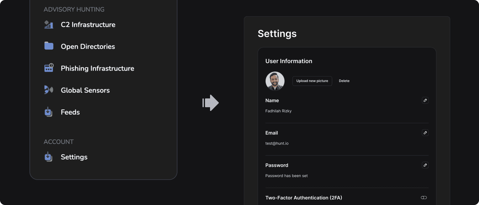 Added Setting on dasboard image