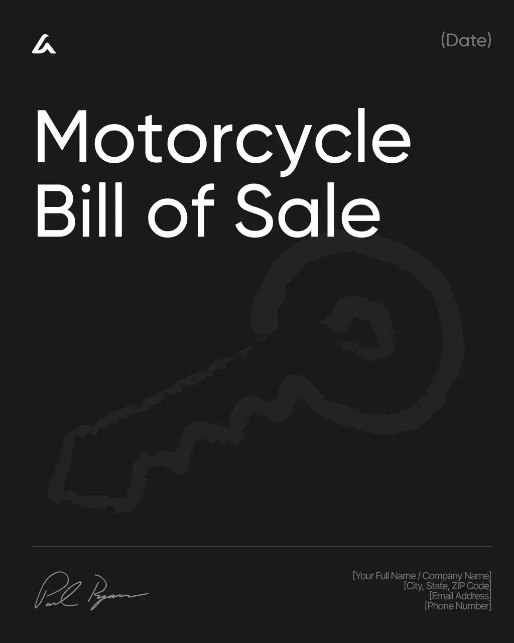 Motorcycle Bill of Sale