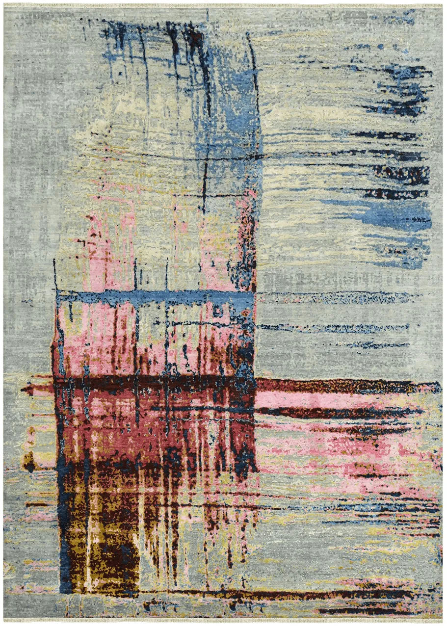 Dazzle 231 rug in Wool-Silk Blend, additional view – Angan Living