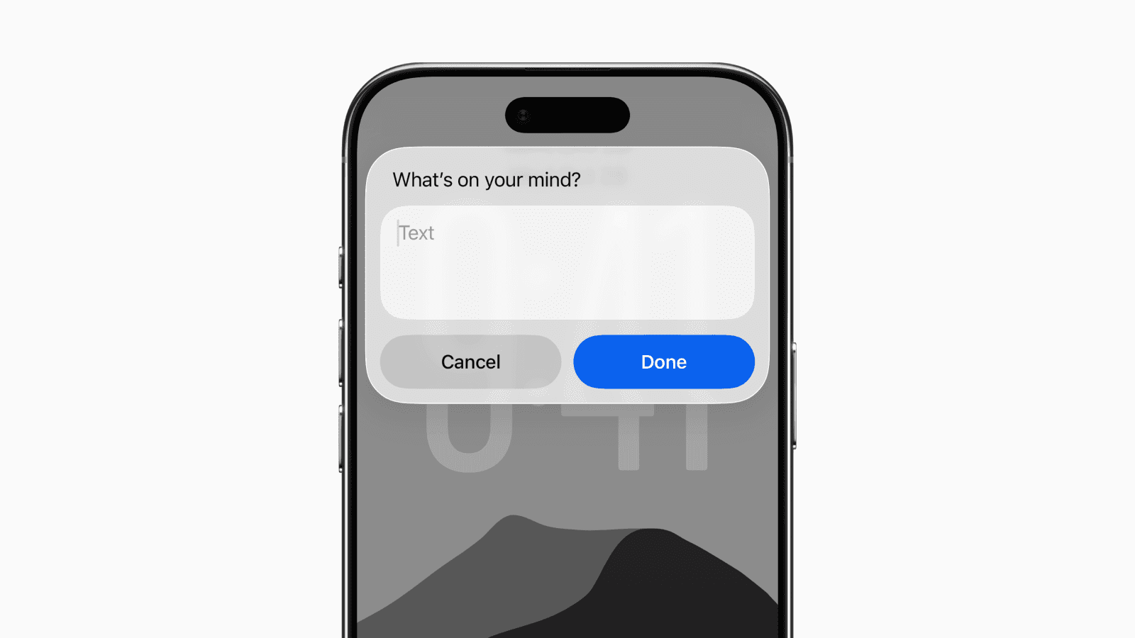 Apple Shortcut running on the phone's lock screen