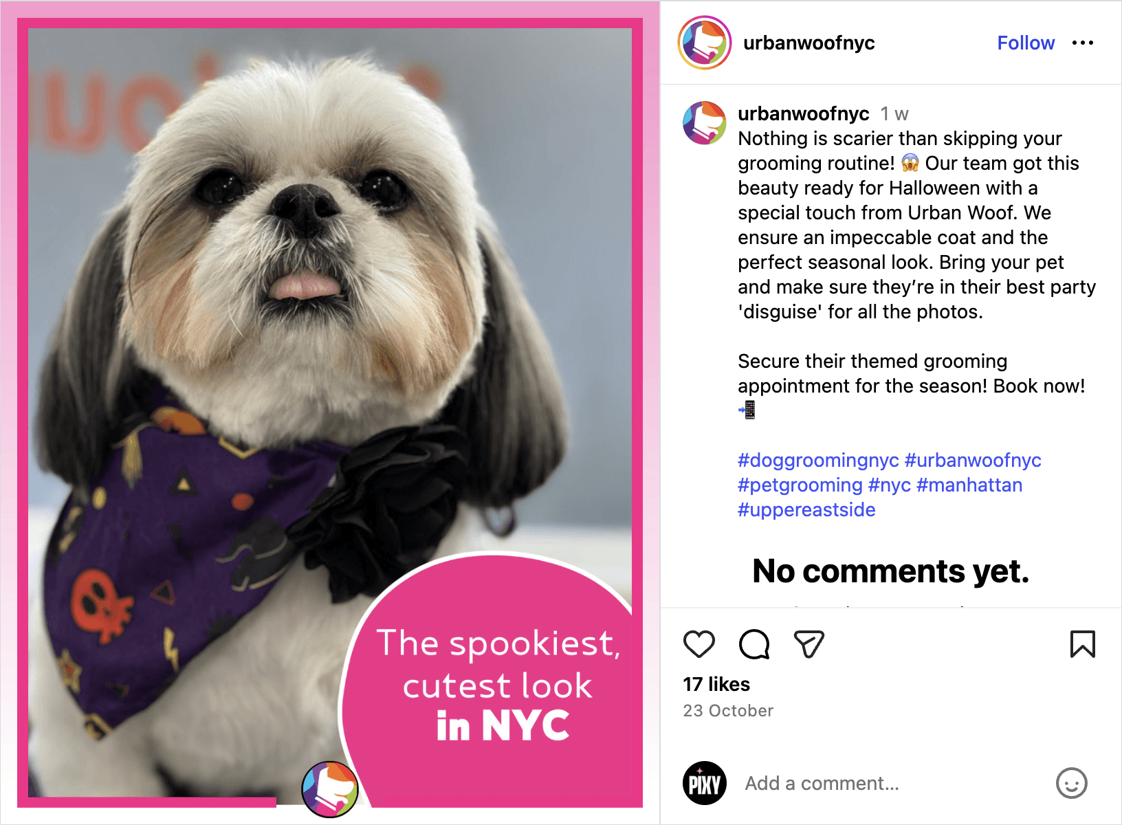 Holiday - post idea for small business (pet groomers edition)