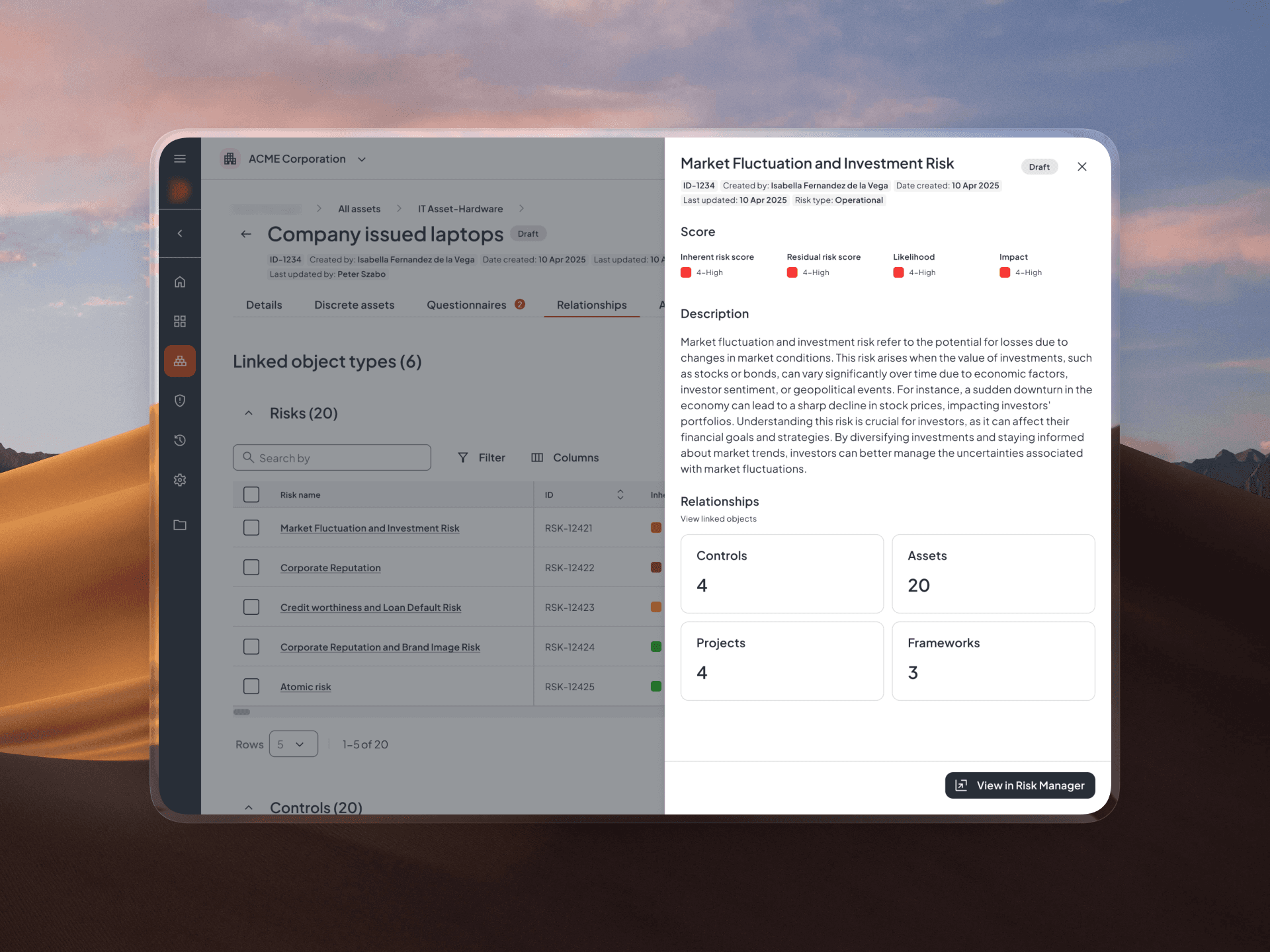 Multiple enterprise interface concepts showing relationship management tables, linked controls, and configurable layouts.