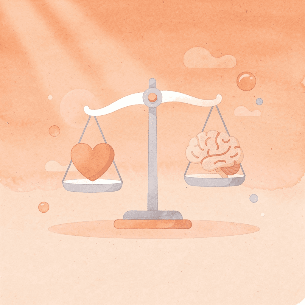 Balance scale comparing vanity metrics versus revenue results