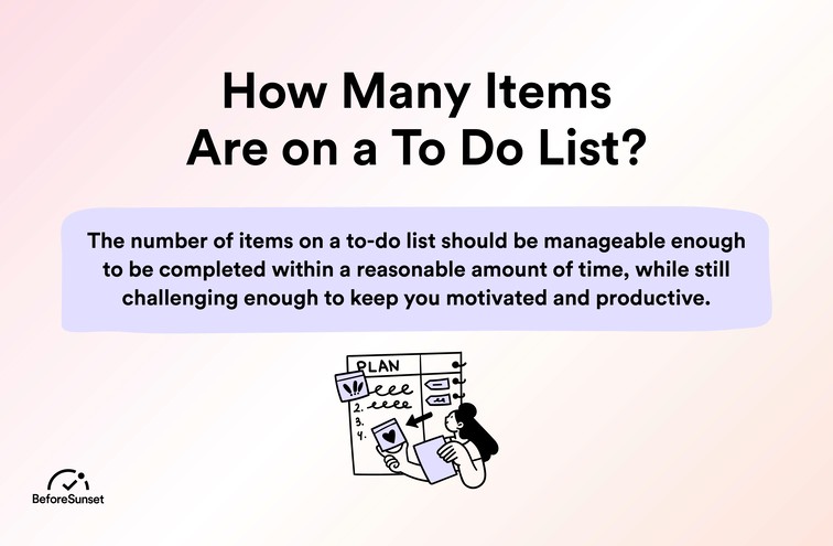 How many items are on a to-do list?