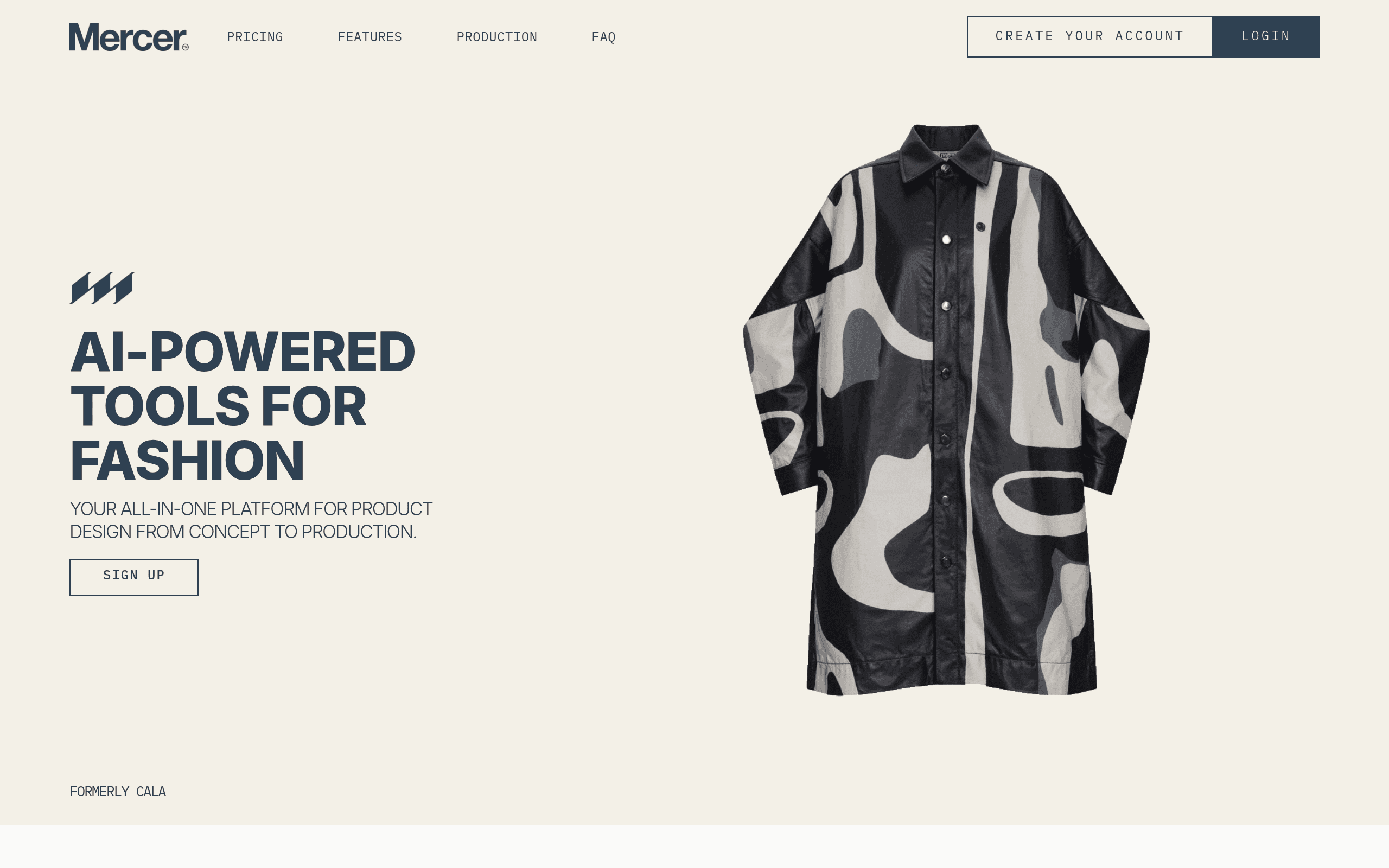 Mercer, formerly CALA, AI fashion design to production platform