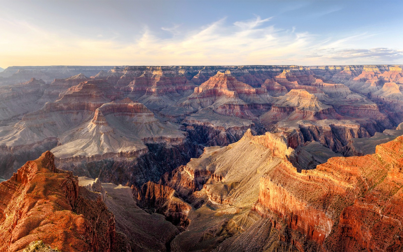Panoramablick auf den Grand Canyon aus dem Flugzeug, Las Vegas zum Tour durch den Grand Canyon Nationalpark.