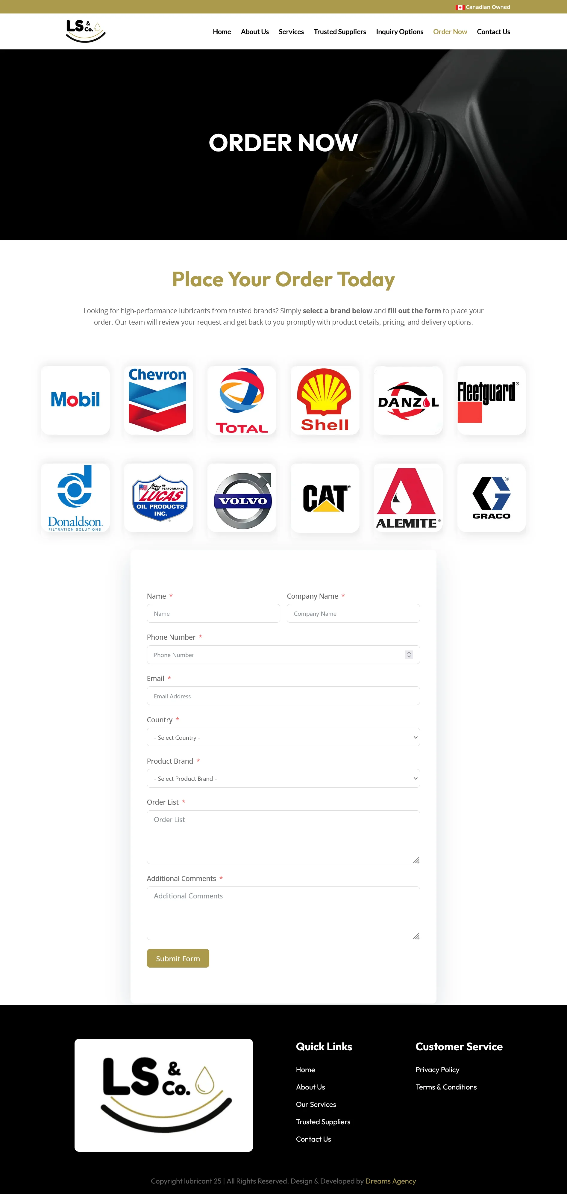 Order Now - Lubricant Supplies & Co