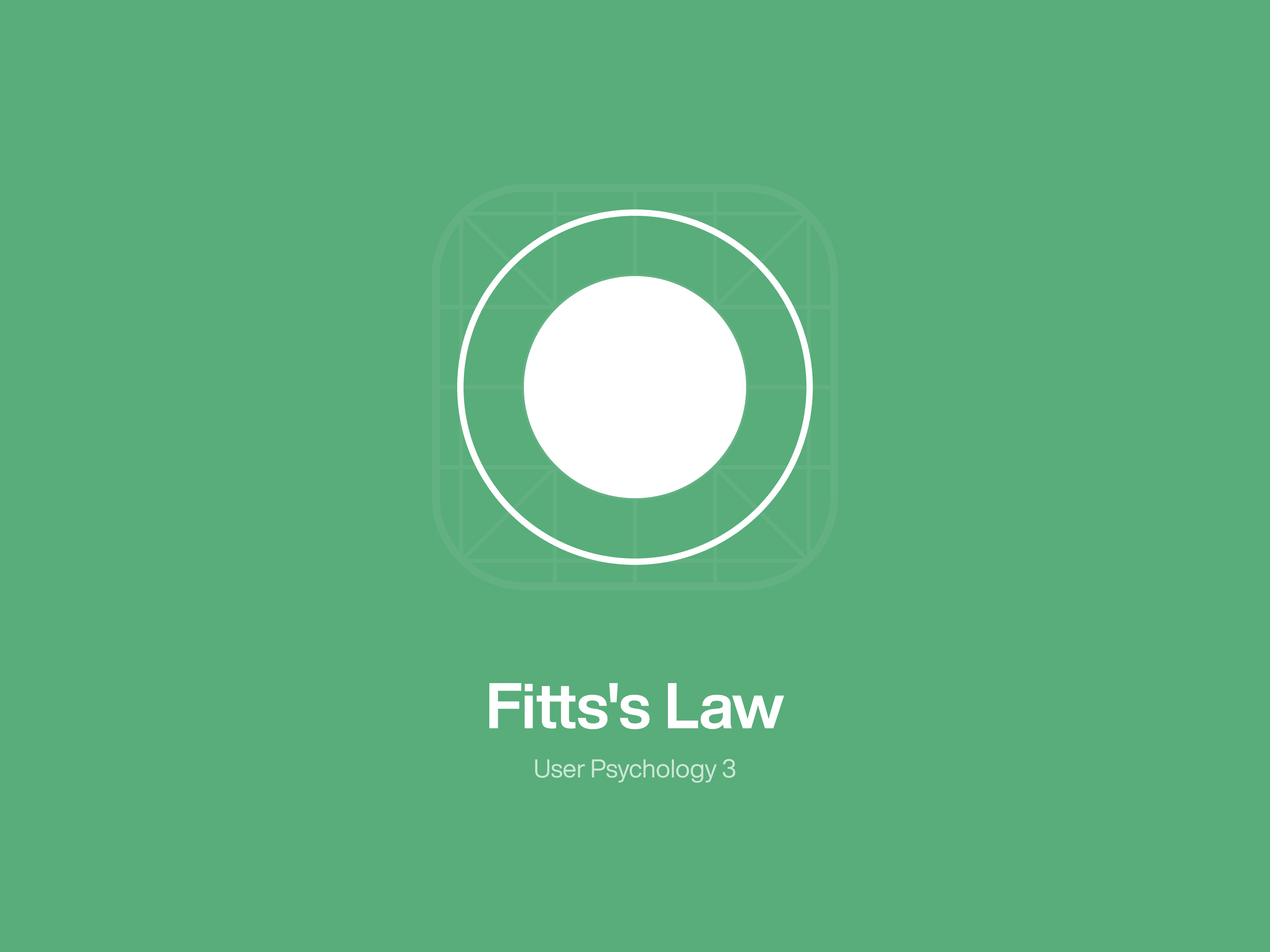 Fitt's law from user psychology 3 icon