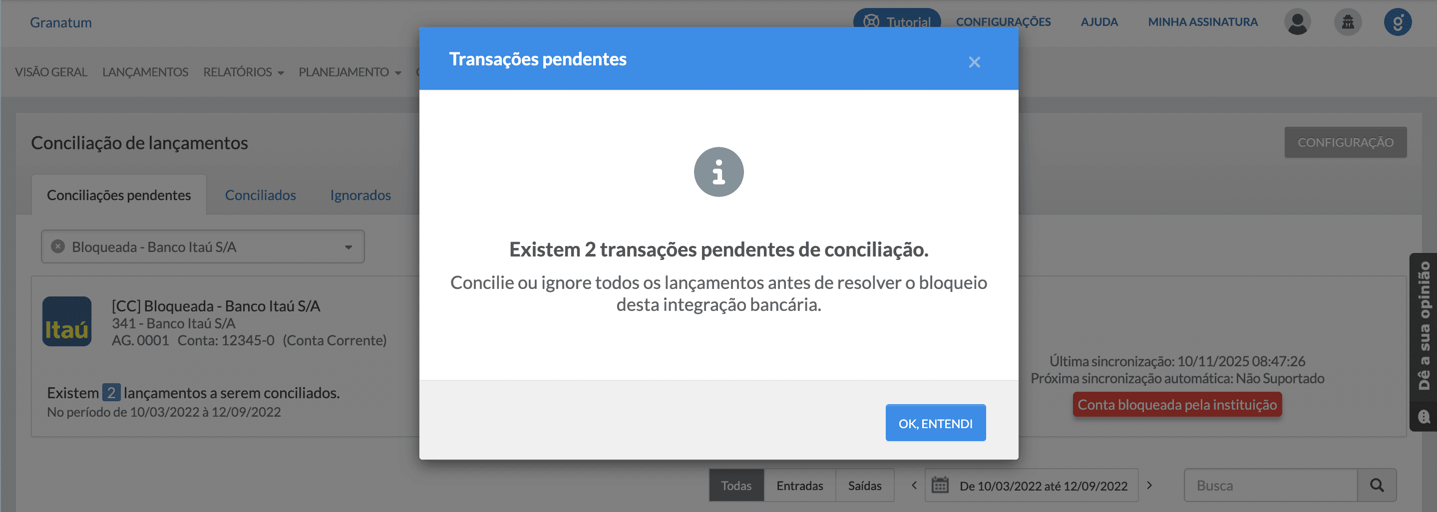 Exclusão de integrações bloqueadas ou incompletas por parte do usuário - Imagem 02