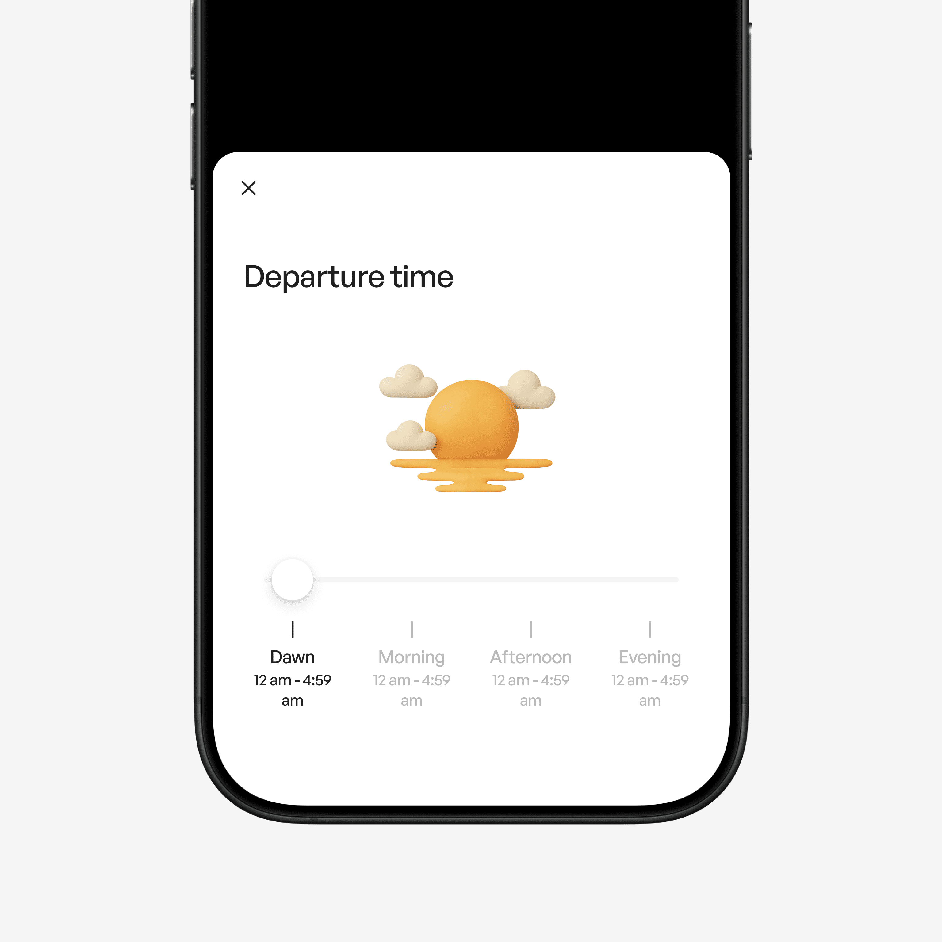 Departure time selector by ameer omidvar