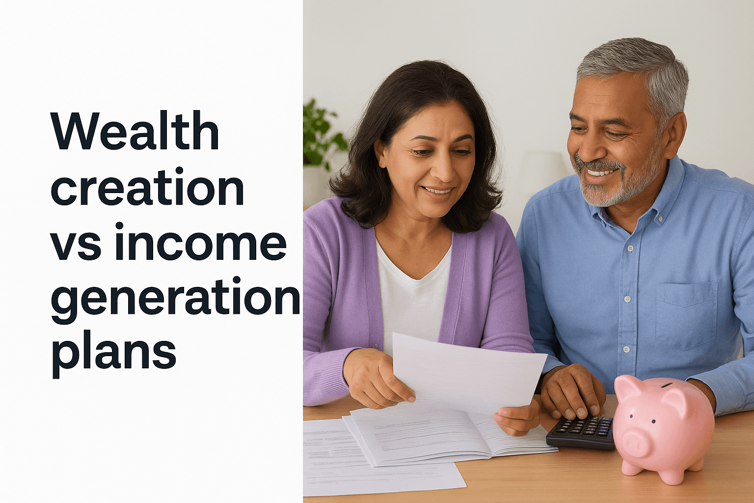 Wealth creation vs income generation plans