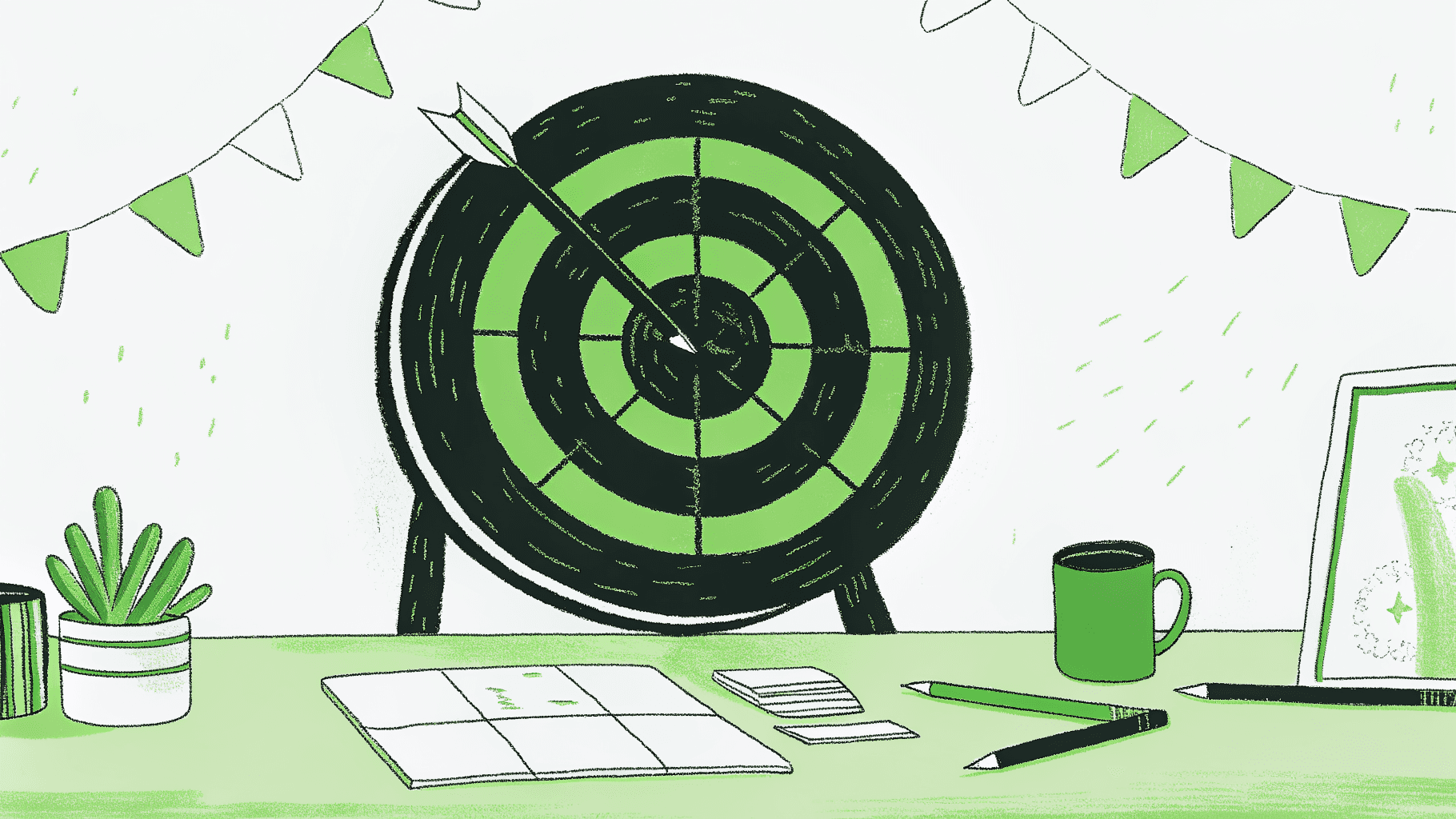 Crossed-out SAT score dartboard with discarded test prep materials on a student's desk