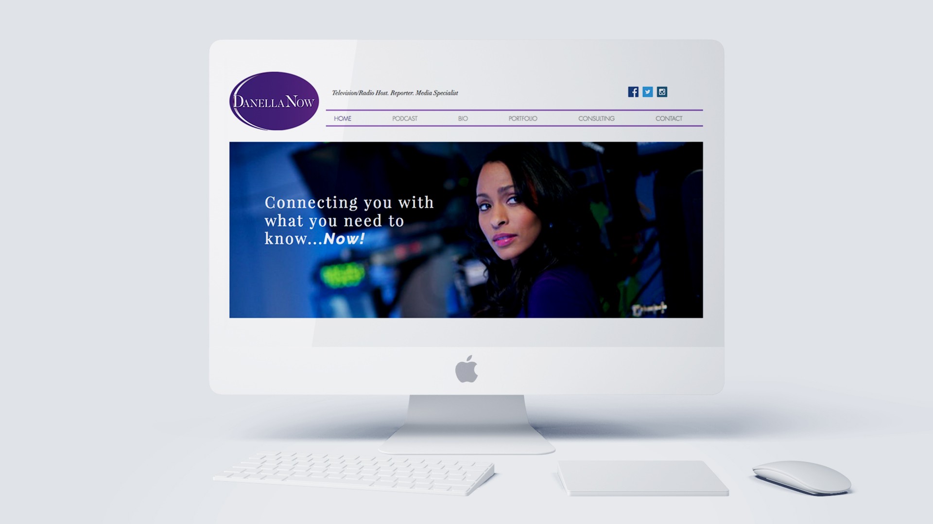 Danella Now Website Mockup