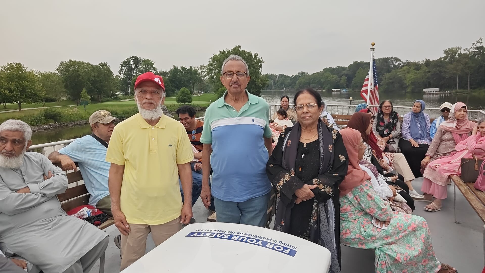 Members on the summer boat trip