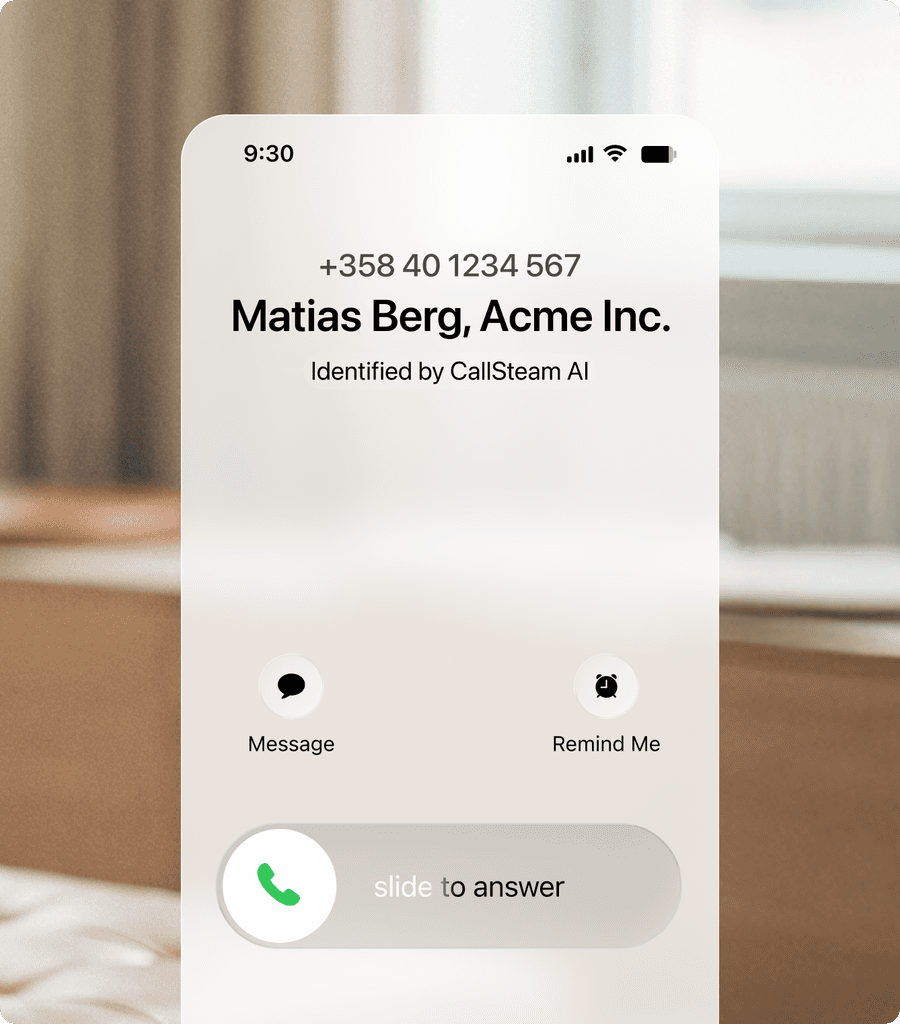 Connect mobile calls to enterprise workflows