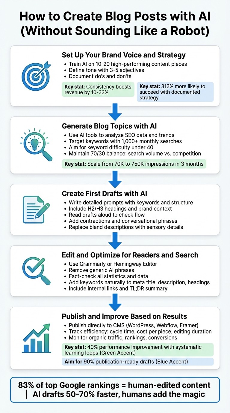 5-Step Process for Creating AI Blog Posts That Sound Human