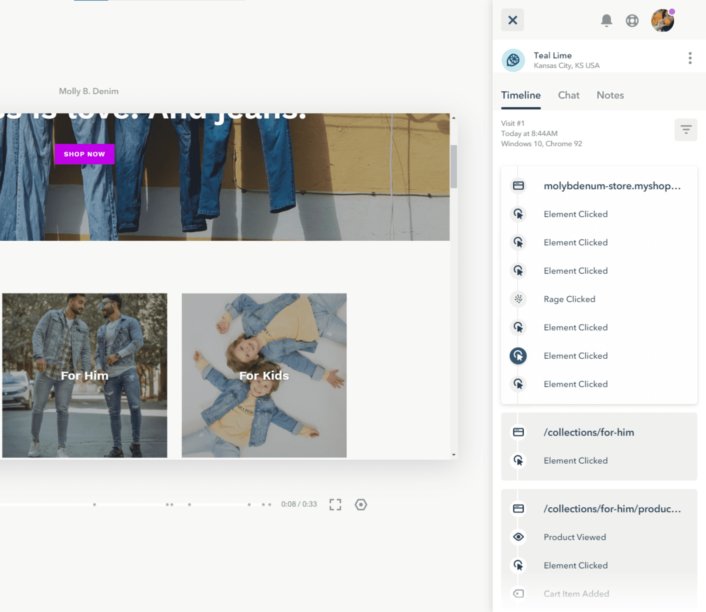 Lucky Orange Session Recordings