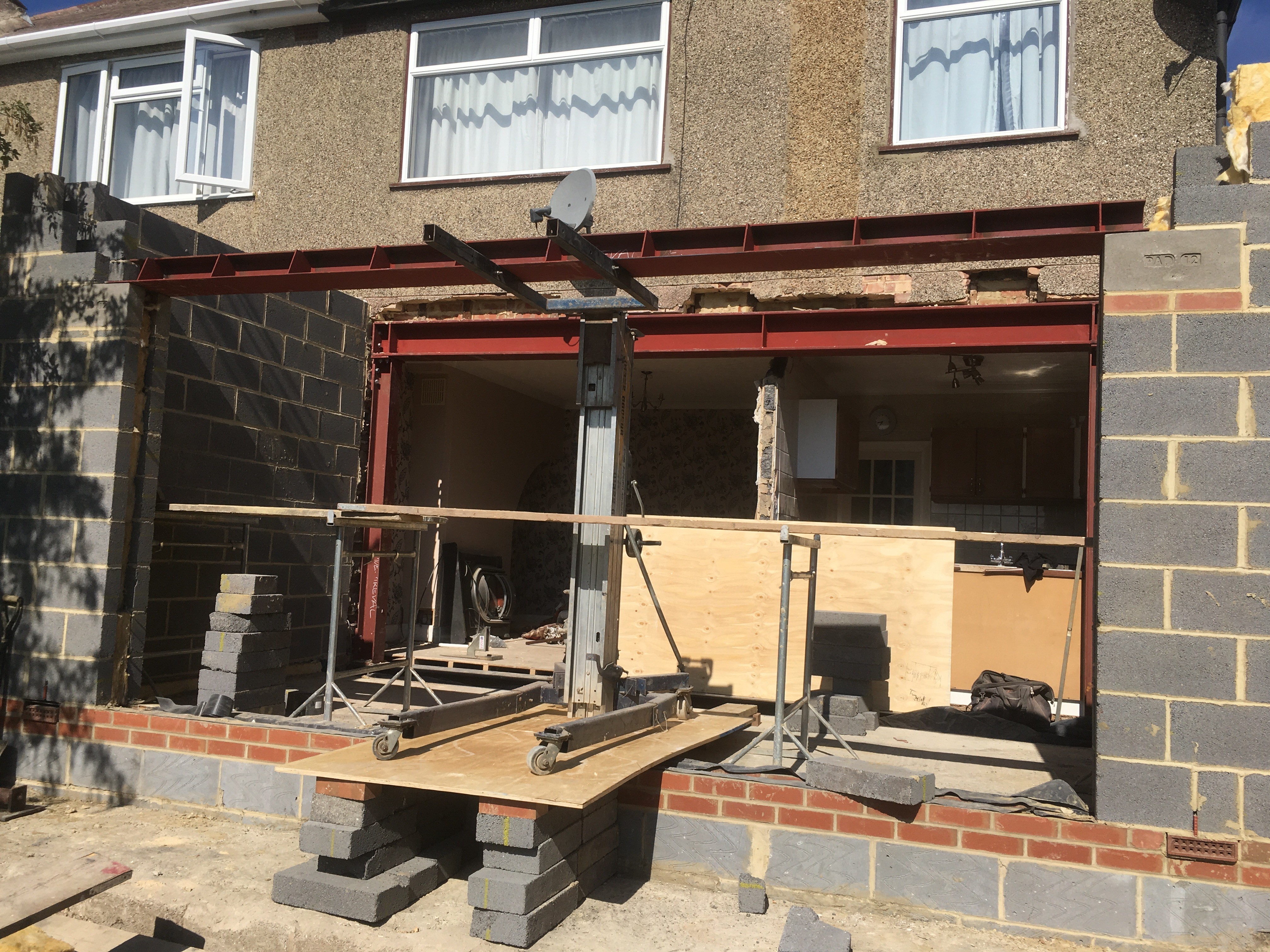 knock through in progress