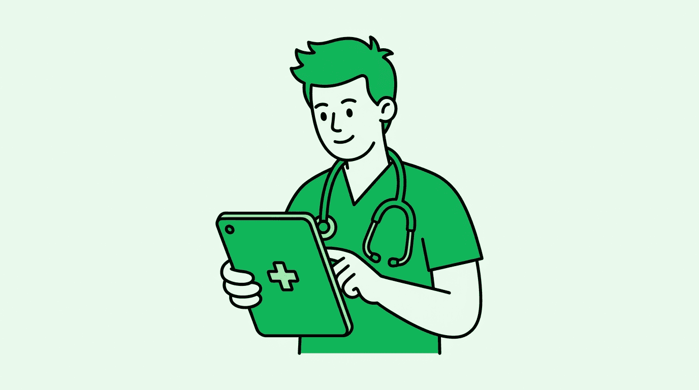 modern healthcare doctor on ipad