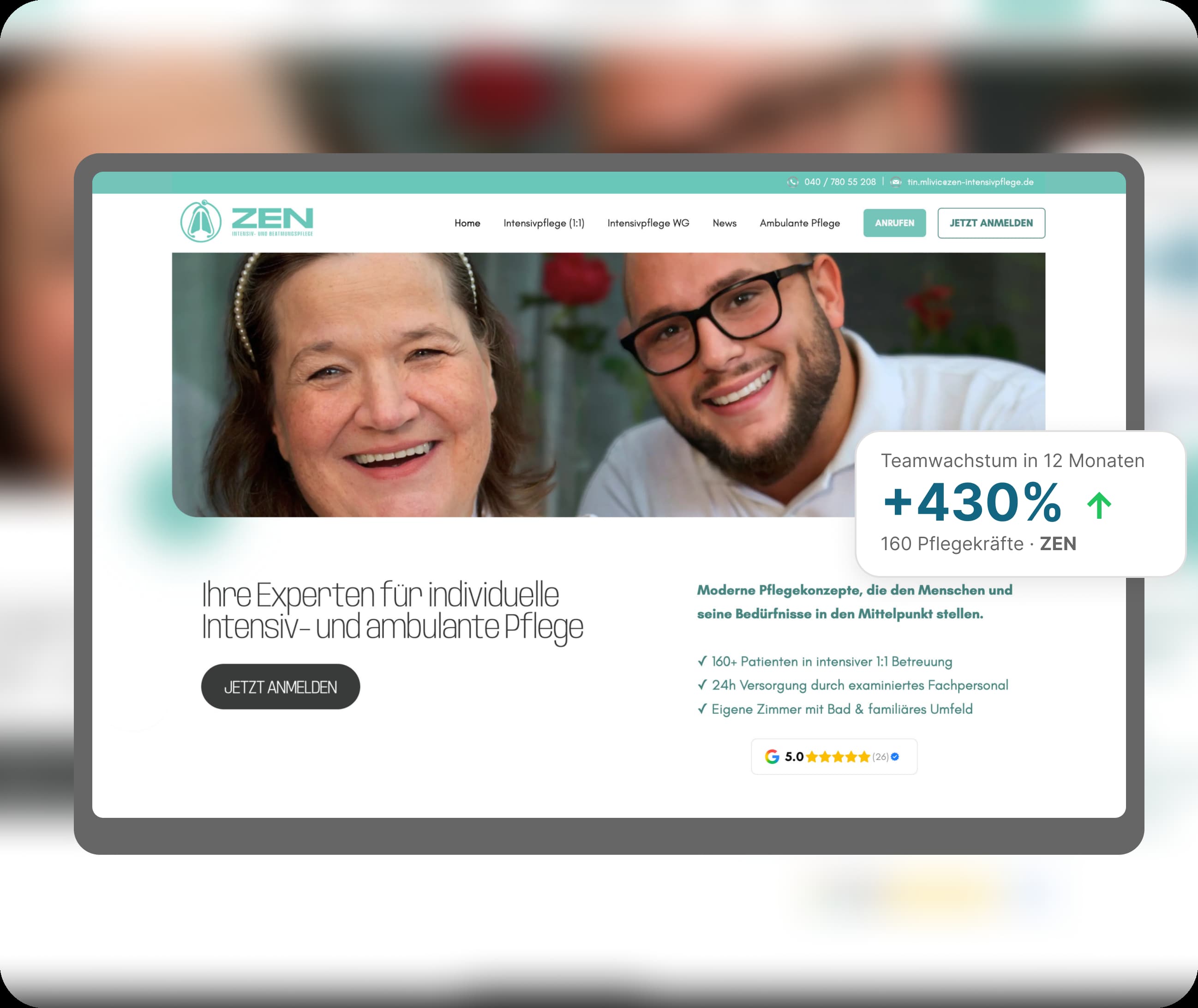 ZEN Physiotherapie Branding und Webdesign Projekt