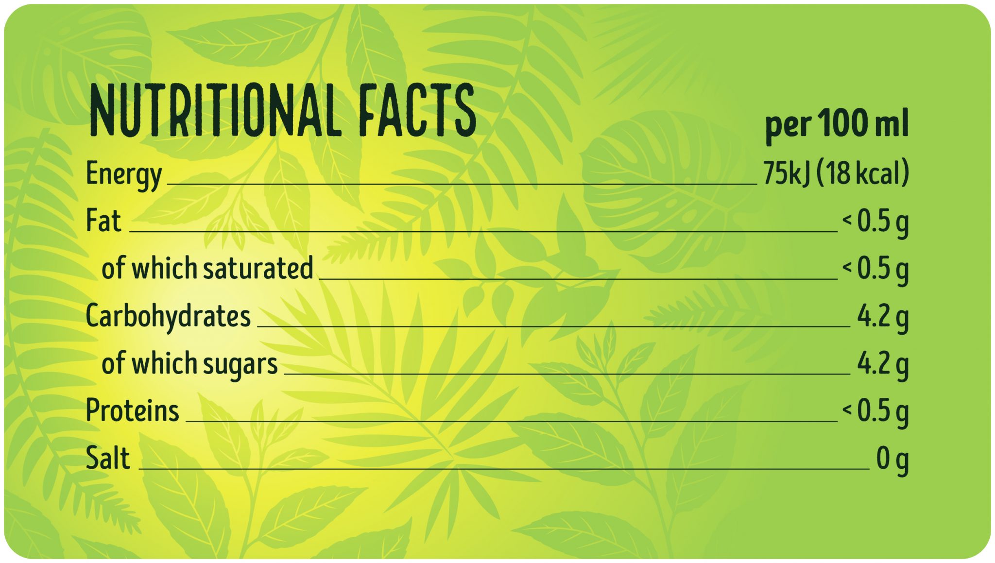 Tableau nutritionnel