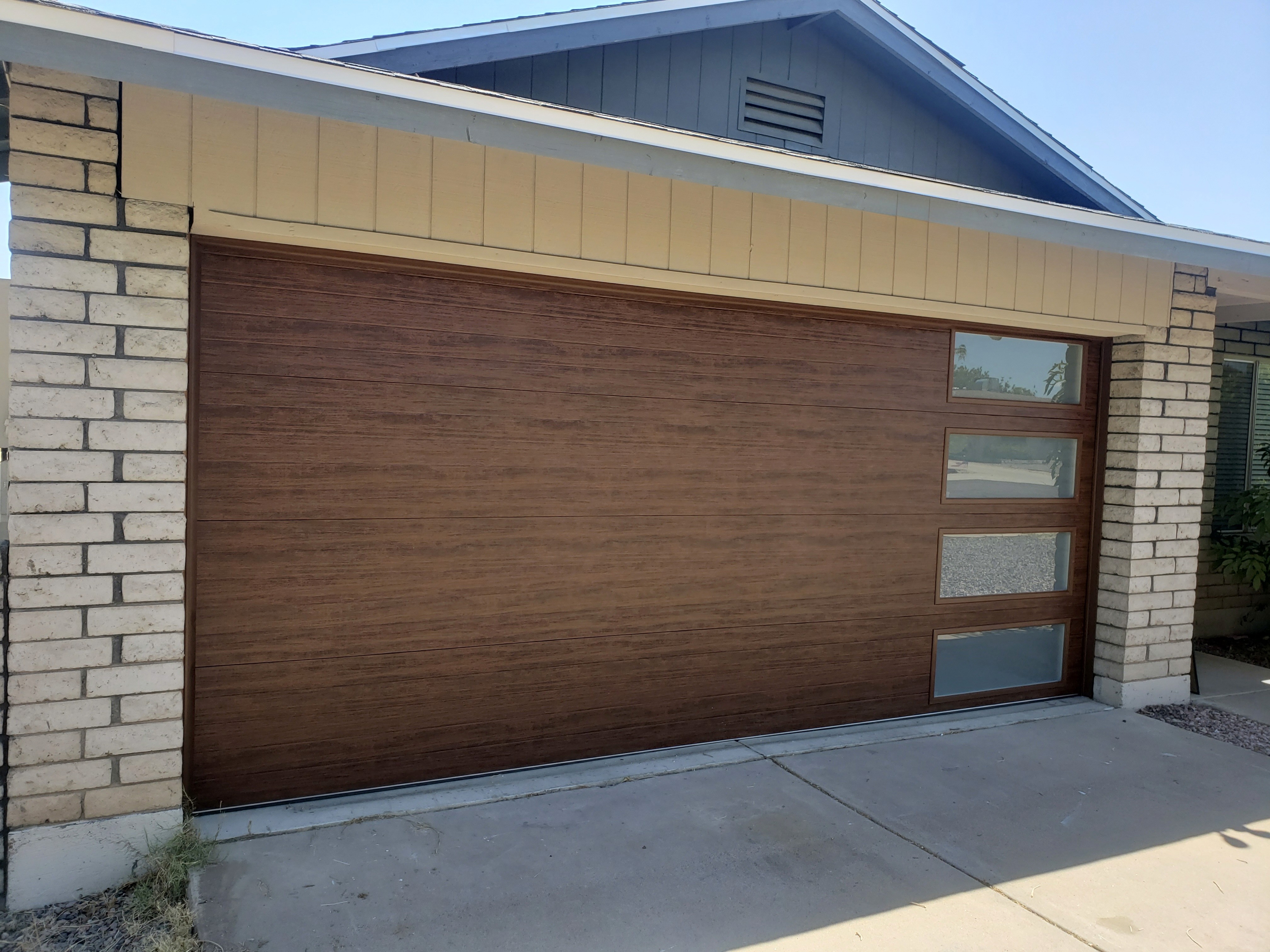 New, professionally installed garage door