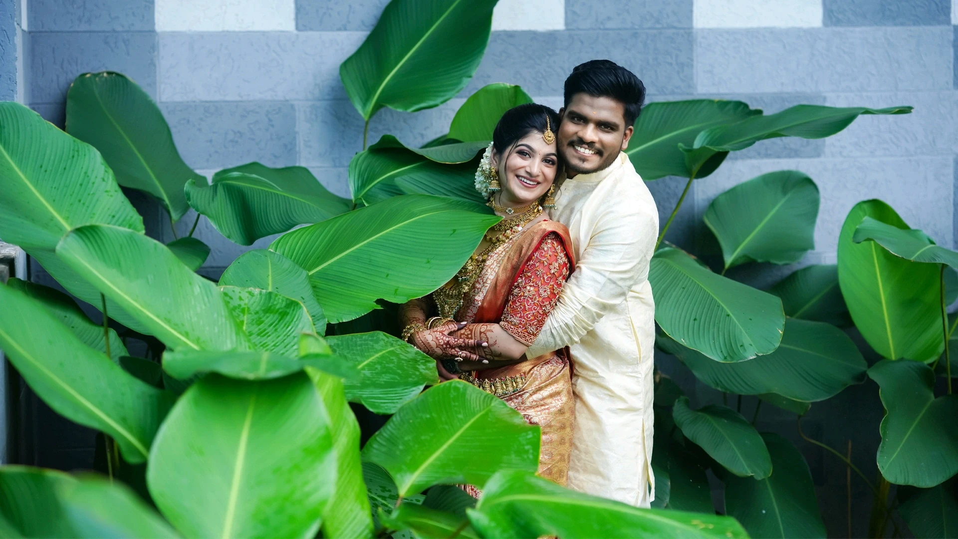 Romantic wedding moment