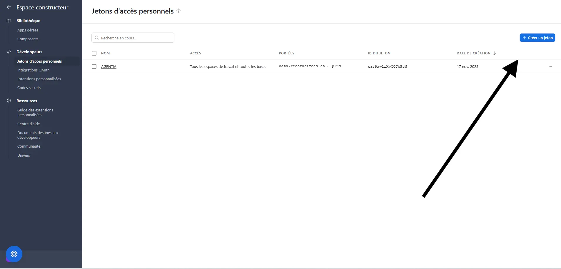 creation token api airtable image