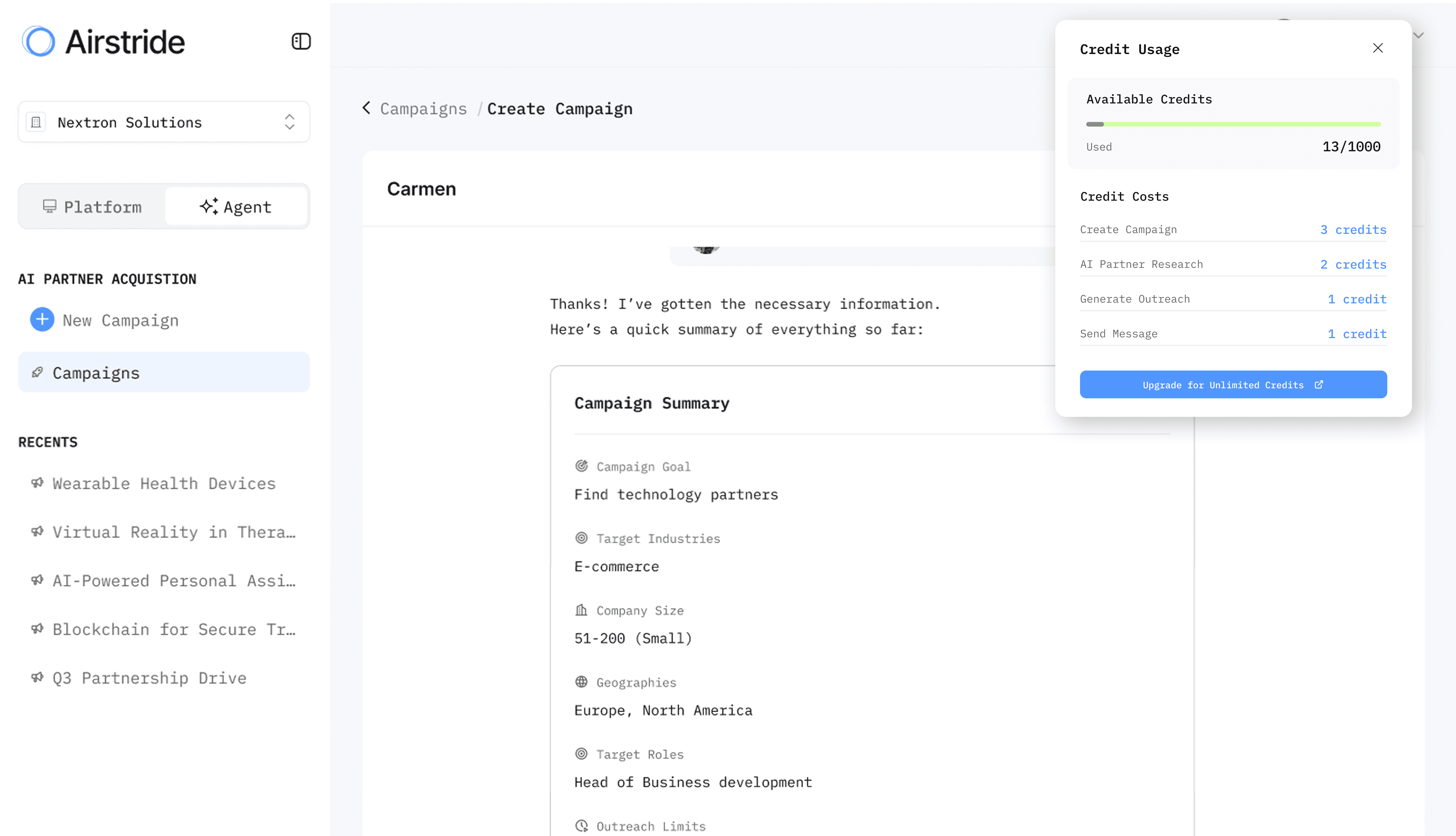Airstride AI Partner Acquisition
