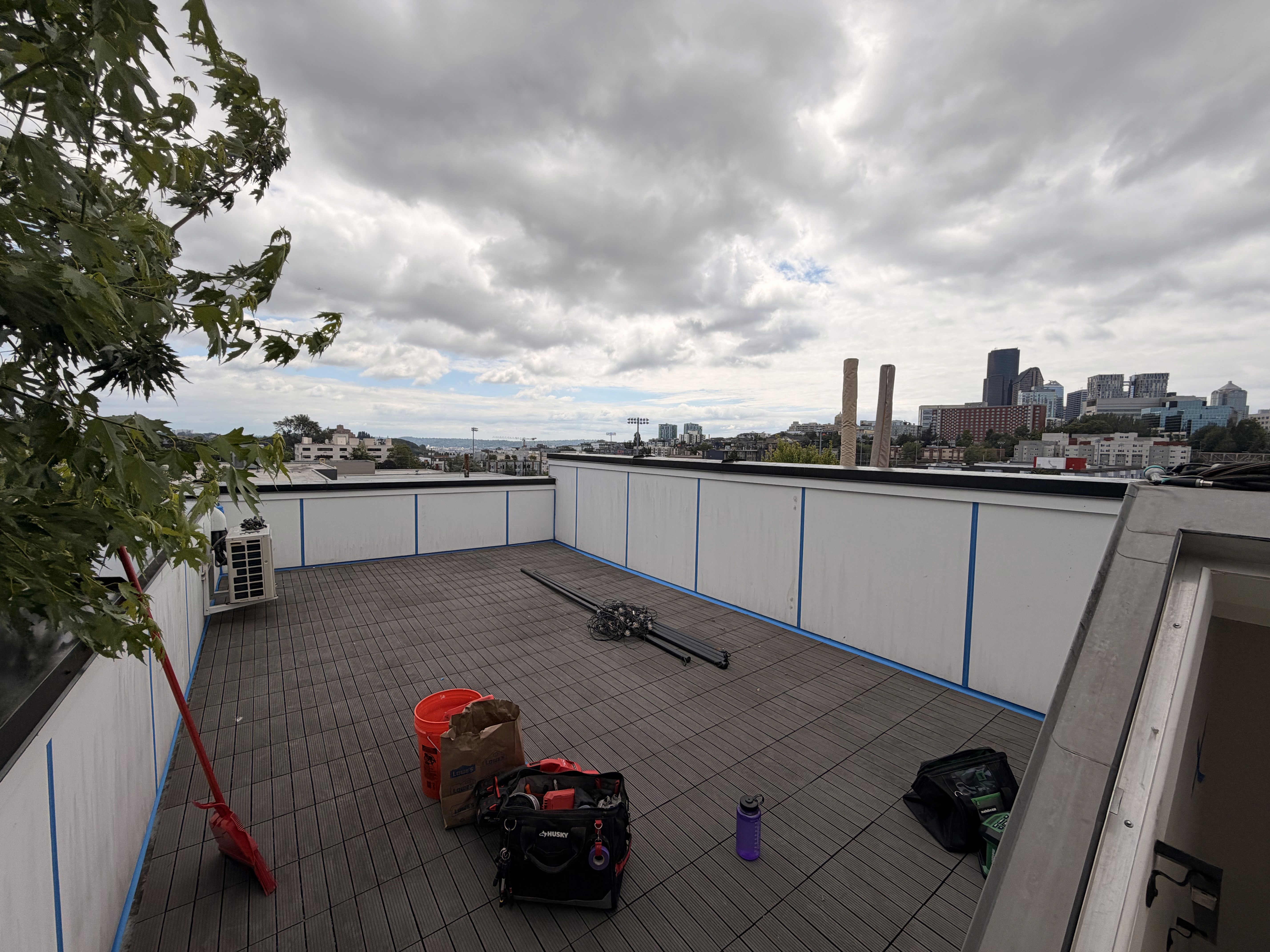 Rooftop deck painting and cleanup prior to listing