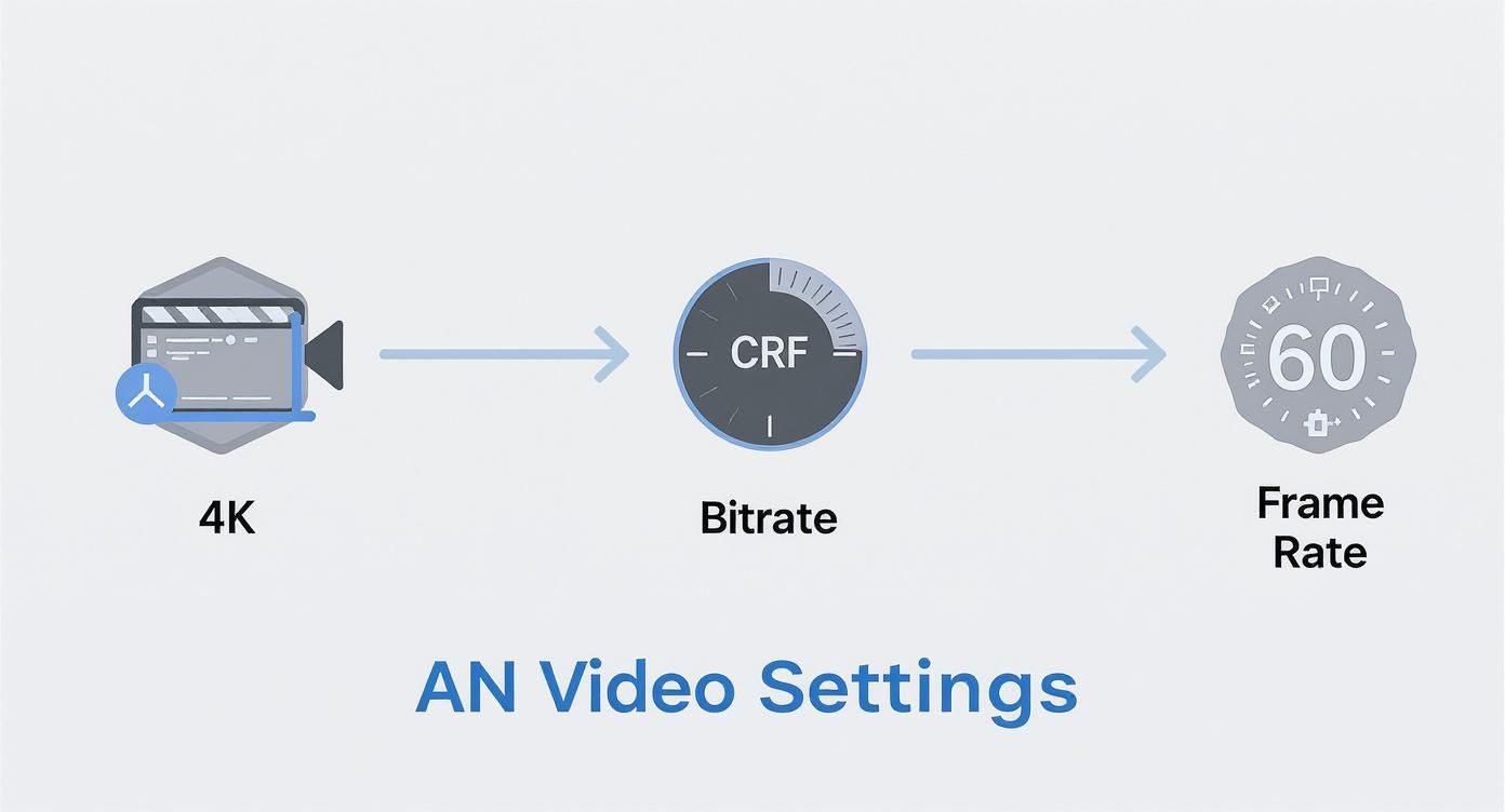 Infographic about how to reduce a video file size